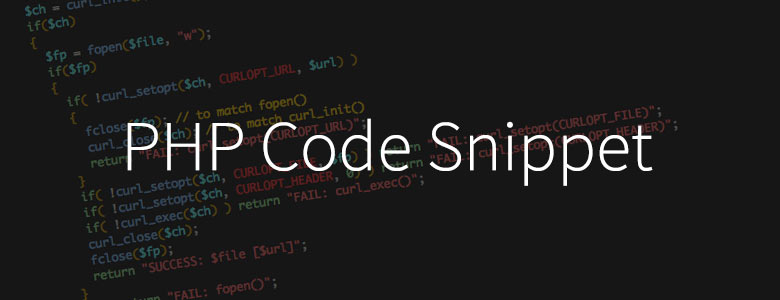 PHP Code Snippet