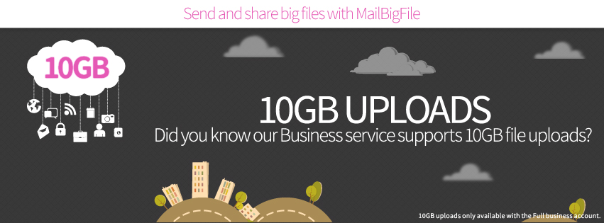 10GB File Uploads on MailBigFile Business account